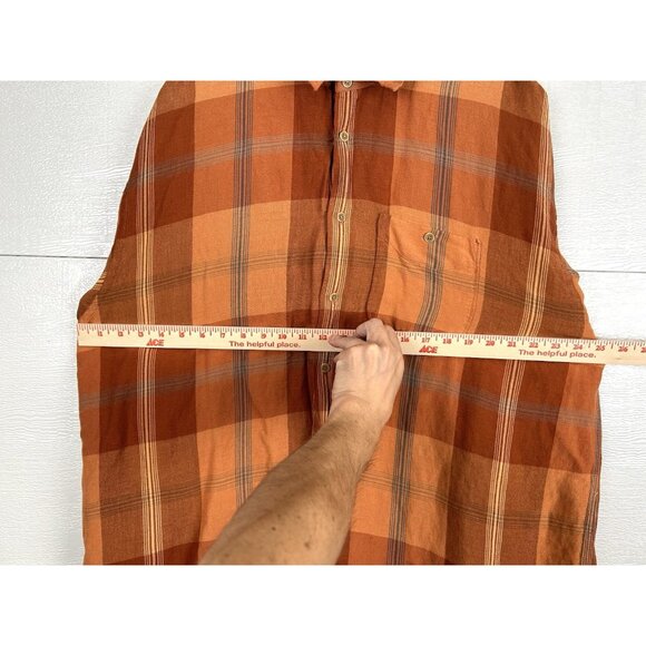 Geoffrey Beene Plaid Button Up Short Sleeve Casual Shirt Size XXL Read Notes - Picture 13 of 16